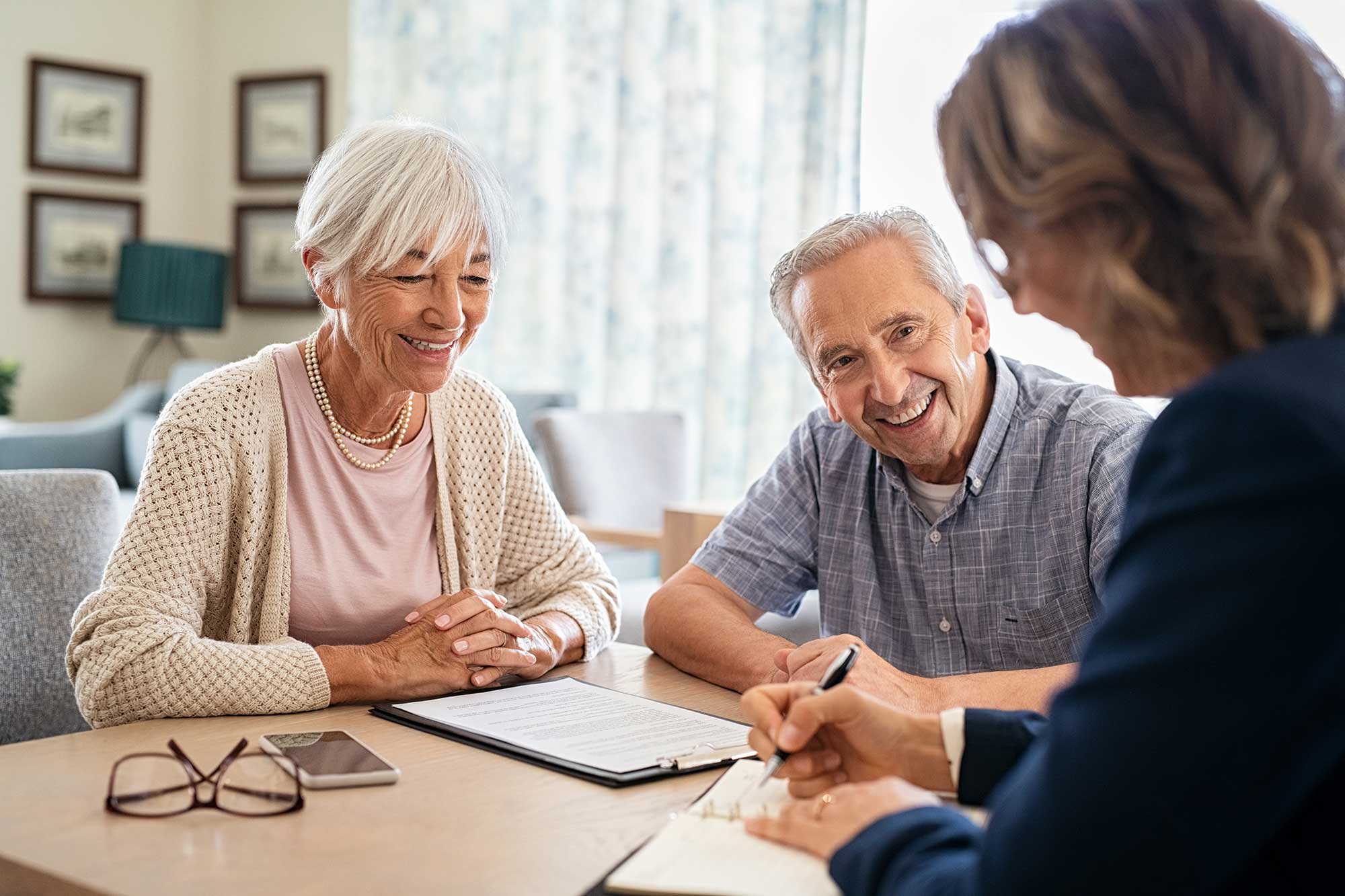 clients meeting with financial professional